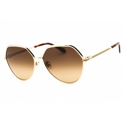 Salvatore Ferragamo Women's Sunglasses - Round Gold Metal Full Rim Frame | SF325S 745 ,