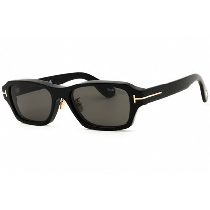 Tom Ford Men's Sunglasses - Rectangular Shiny Black Full Rim Frame | FT1351-D 01A ,