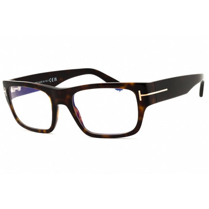 Tom Ford Men's Eyeglasses - Rectangular Dark Havana Full Rim Frame | FT6034-B 052 ,