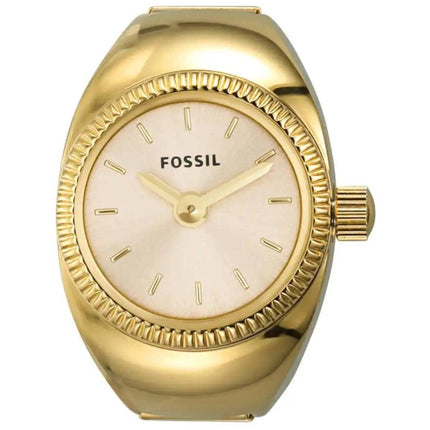 Fossil Women's Ring Watch - Quartz Yellow Gold Stainless Steel Bracelet | ES5246 ,