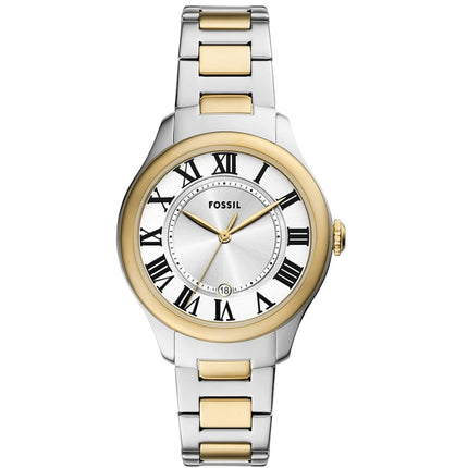 Fossil Women's Watch - Gilmore Date Quartz Silver Dial Two Tone Bracelet | ES5396 ,