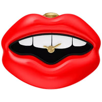 Fossil Women's Ring Watch - Lips Shape Red Case Yellow Gold Bracelet | ES5471 ,