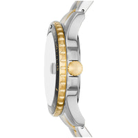 Fossil Men's Watch - Fossil Blue Dive Quartz Black Dial Two Tone Bracelet | FS6031 ,