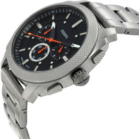 Fossil Men's Watch - Machine Quartz Chrono Black Dial Silver Tone Bracelet | FS6095 ,