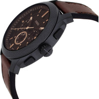 Fossil Men's Watch - Machine Quartz Chronograph Brown Dial Leather Strap | FS6101 ,