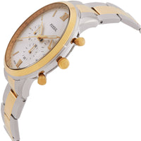 Fossil Men's Watch - Neutra Quartz Chrono Silver Dial Two Tone Steel Bracelet | FS6112 ,