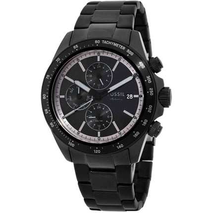 Fossil Men's Watch - Autocross Quartz Black Dial Stainless Steel Bracelet | FS6125 ,