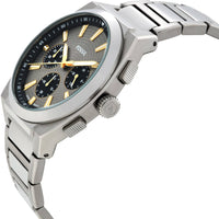 Fossil Men's Watch - Everett Quartz Chrono Grey Dial Silver Tone Bracelet | FS6128 ,