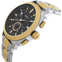 Fossil Men's Watch - Machine Quartz Chronograph Black Dial Two Tone Bracelet | FS6159 ,