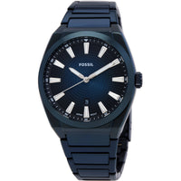 Fossil Men's Watch - Everett Quartz Blue Dial Stainless Steel Bracelet Date | FS6169 ,