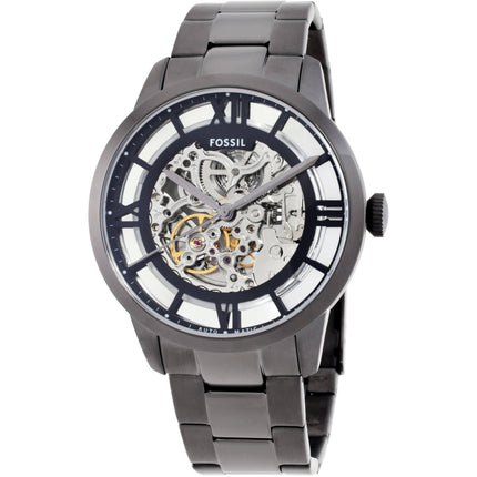 Fossil Men's Watch - Townsman Automatic Skeleton Dial Gunmetal Steel Bracelet | ME3268 ,