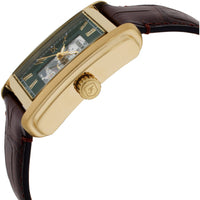 Fossil Unisex Watch - Carraway Automatic Green Dial Brown Croco Leather Strap | ME3271 ,
