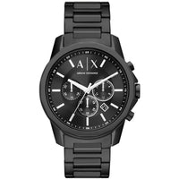 Armani Exchange Men's Watch - Banks Chronograph Black Dial Steel Bracelet | AX1722 ,