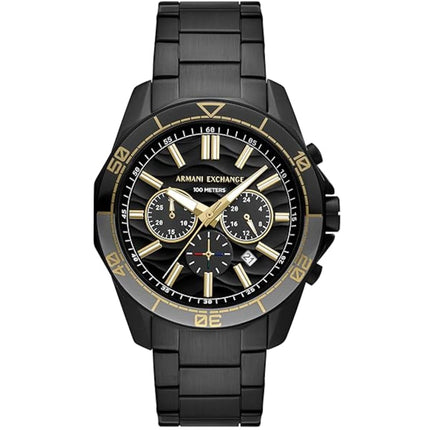 Armani Exchange Men's Watch - Chronograph Black Stainless Steel Bracelet | AX1963 ,