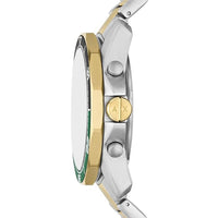 Armani Exchange Men's Watch - Spencer Chrono Green Dial Two Tone Bracelet | AX1966 ,
