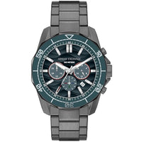Armani Exchange Men's Watch - Spencer Chrono Blue Dial Gunmetal Bracelet | AX1972 ,