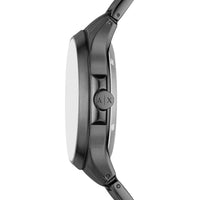Armani Exchange Men's Watch - Hampton Black and Silver Semi-Skeleton Dial | AX2458 ,