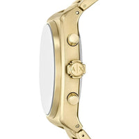Armani Exchange Men's Watch - Oliver Chrono Green Dial Yellow Gold Bracelet | AX2822 ,