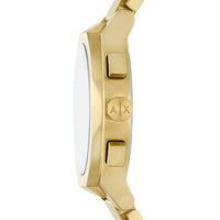 Armani Exchange Men's Watch - Rafael Chrono Black Dial Yellow Gold Bracelet | AX4180 ,