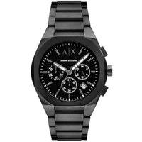 Armani Exchange Men's Watch - Rafael Chronograph Black Dial Steel Bracelet | AX4183 ,