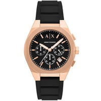 Armani Exchange Men's Watch - Sync Chronograph Grey Dial Silicone Strap | AX4191 ,
