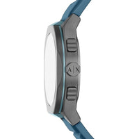 Armani Exchange Men's Watch - Sync Chronograph Blue Dial Silicone Strap | AX4291 ,