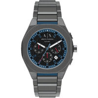 Armani Exchange Men's Watch - Sync Chronograph Black Dial Gunmetal Bracelet | AX4295 ,