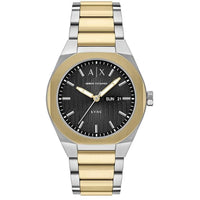 Armani Exchange Men's Watch - Sync Quartz Two Tone Steel Bracelet Day-Date | AX4298 ,