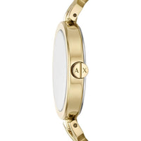 Armani Exchange Women's Watch - Ava Quartz Gold Tone Dial Steel Bracelet | AX5832 ,