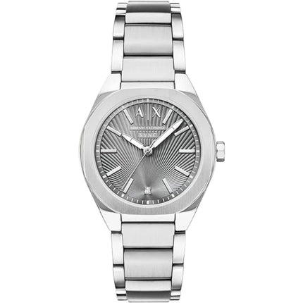 Armani Exchange Women's Watch - Sync Quartz Grey Dial Silver Steel Bracelet | AX6030 ,