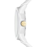 Armani Exchange Women's Watch - Lady Banks Quartz White Dial Silicone Strap | AX7126 ,