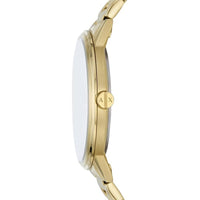 Armani Exchange Men's Watch Set - Cayde Quartz Gold Tone Dial Bracelet | AX7144SET ,
