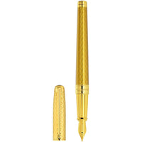 S.T. Dupont Fountain Pen - Line D Eternity Dragon Honey Gold, Medium Nib | 420029L ,