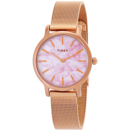 Timex Women's Watch - Transcend White and Pink Marble Dial Bracelet | TW2T81000ZA ,