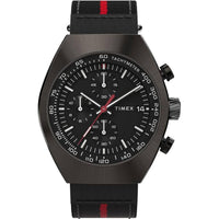 Timex Men's Watch - Legacy Chronograph Black and Red Fabric Strap Date | TW2W50200VQ ,