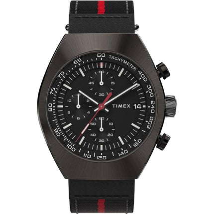 Timex Men's Watch - Legacy Chronograph Black and Red Fabric Strap Date | TW2W50200VQ ,