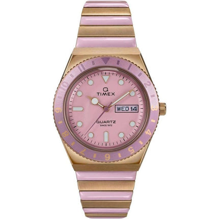 Timex Women's Watch - Q Timex Quartz Pink and Yellow Gold Bracelet | TW2W87600VQ ,