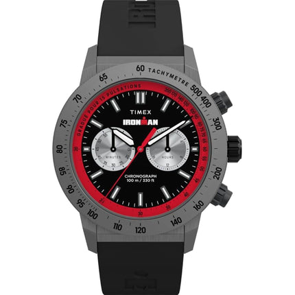 Timex Men's Watch - Ironman Chronograph Black and Silver Dial Strap | TW2Y01900VQ ,