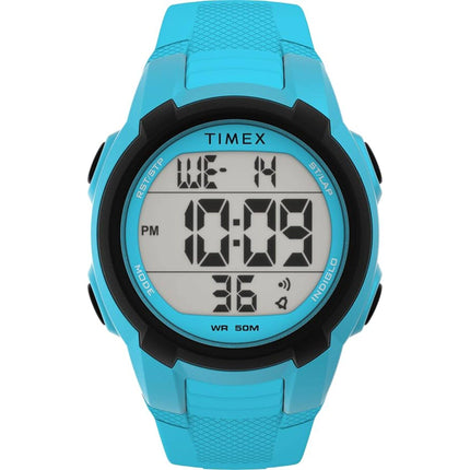 Timex Unisex Watch - Ironman T100 Grey Digital Dial Blue Resin Strap | TW5M629009J ,