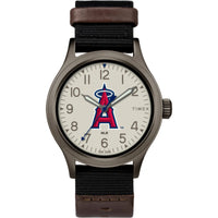 Timex Men's Watch - Clutch Angels Quartz Beige Dial Black Fabric Strap | TWZBANGMBYZ ,