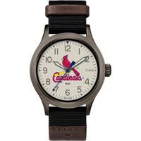 Timex Men's Watch - Clutch St Louis Cardinals Beige and Red Dial Strap | TWZBCARMBYZ ,