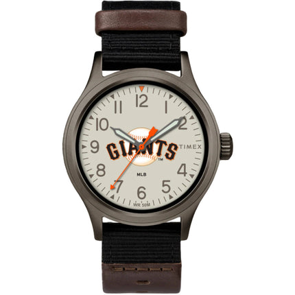 Timex Men's Watch - Clutch San Francisco Giants Quartz Grey Dial Strap | TWZBSFGMBYZ ,