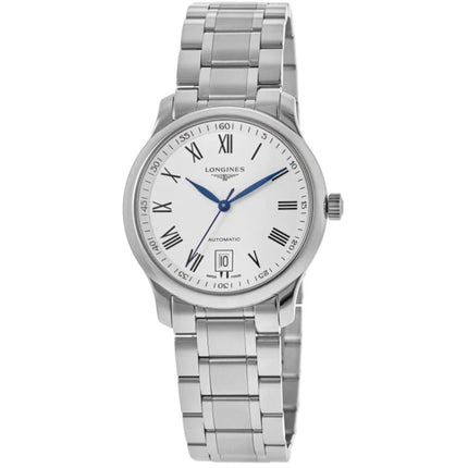 Longines Men's Watch - Master Automatic White Dial Silver Bracelet | L2.628.4.11.6 ,