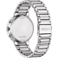 Citizen Men's Watch - Chronograph Green Dial Silver Steel Bracelet Date | AN8220-52X ,