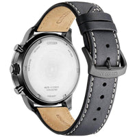 Citizen Men's Watch - Chronograph Green and Black Dial Leather Strap | CA4505-21X ,