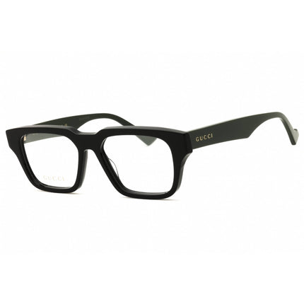 Gucci Men's Eyeglasses - Shiny Black/Dark Green Acetate Full Rim Frame | GG0963O 005 ,