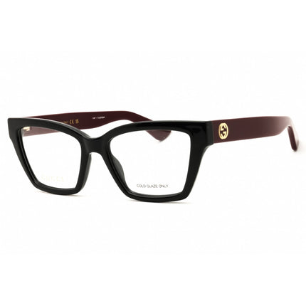 Gucci Women's Eyeglasses - Black/Burgundy Injected Propionate Frame | GG1715O 008 ,