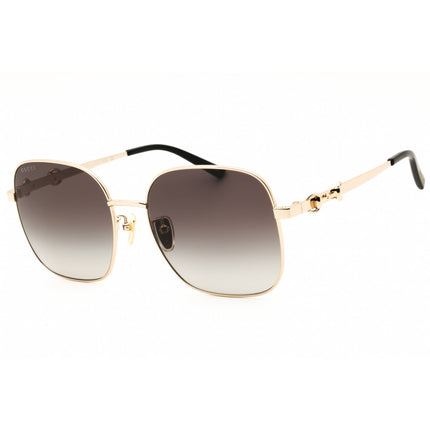 Gucci Women's Sunglasses - Gold Metal Half Rim Oversized Shape Frame | GG2053 002 ,
