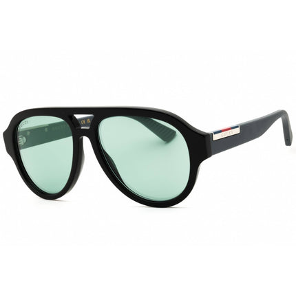Gucci Men's Sunglasses - Black Acetate Full Rim Green Lens Oval Frame | GG2088S 002 ,
