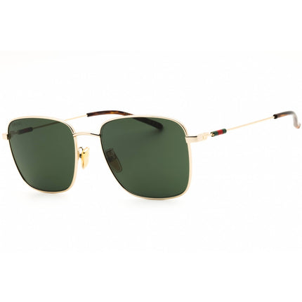 Gucci Men's Sunglasses - Gold Metal Full Rim Rectangular Shape Frame | GG2097SK 002 ,